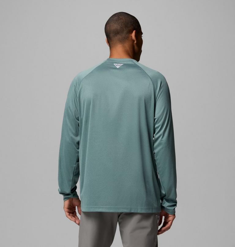 Terminal Tackle LS Shirt, Color: Metal Heather, Light Camel Logo, image 3