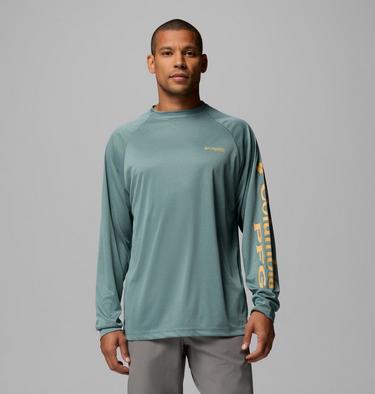 Terminal Tackle LS Shirt, Color: Metal Heather, Light Camel Logo, image 3