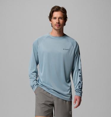 Terminal Tackle LS Shirt, Color: Dockside Blue Heather, Collegiate Navy L, image 1