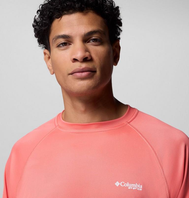 Camiseta de manga larga PFG Terminal Tackle para hombre, Color: Melonade, White Logo, image 5