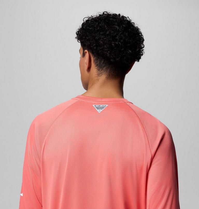 Camiseta de manga larga PFG Terminal Tackle para hombre, Color: Melonade, White Logo, image 6