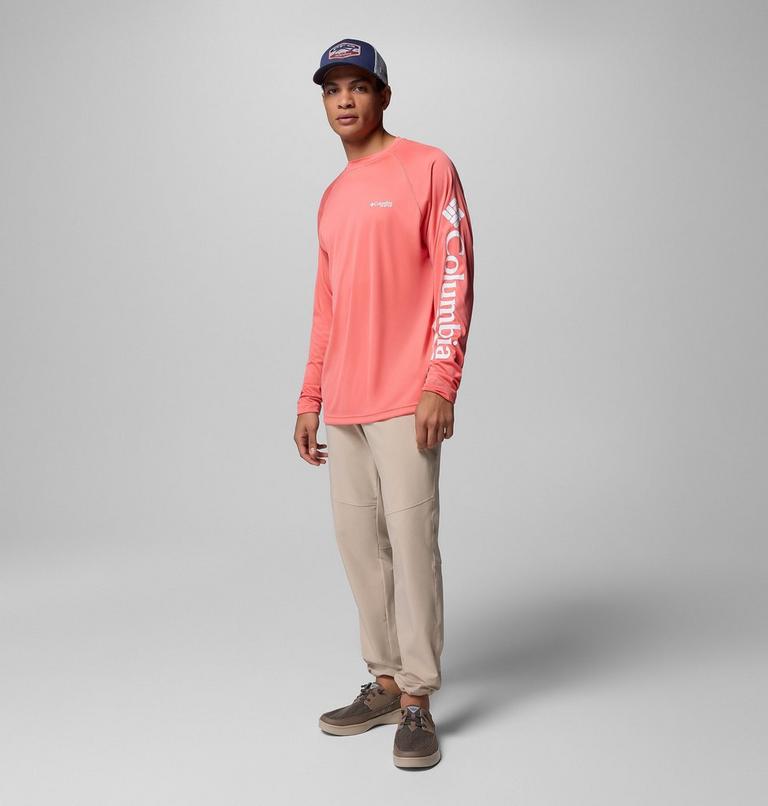 Camiseta de manga larga PFG Terminal Tackle para hombre, Color: Melonade, White Logo, image 2