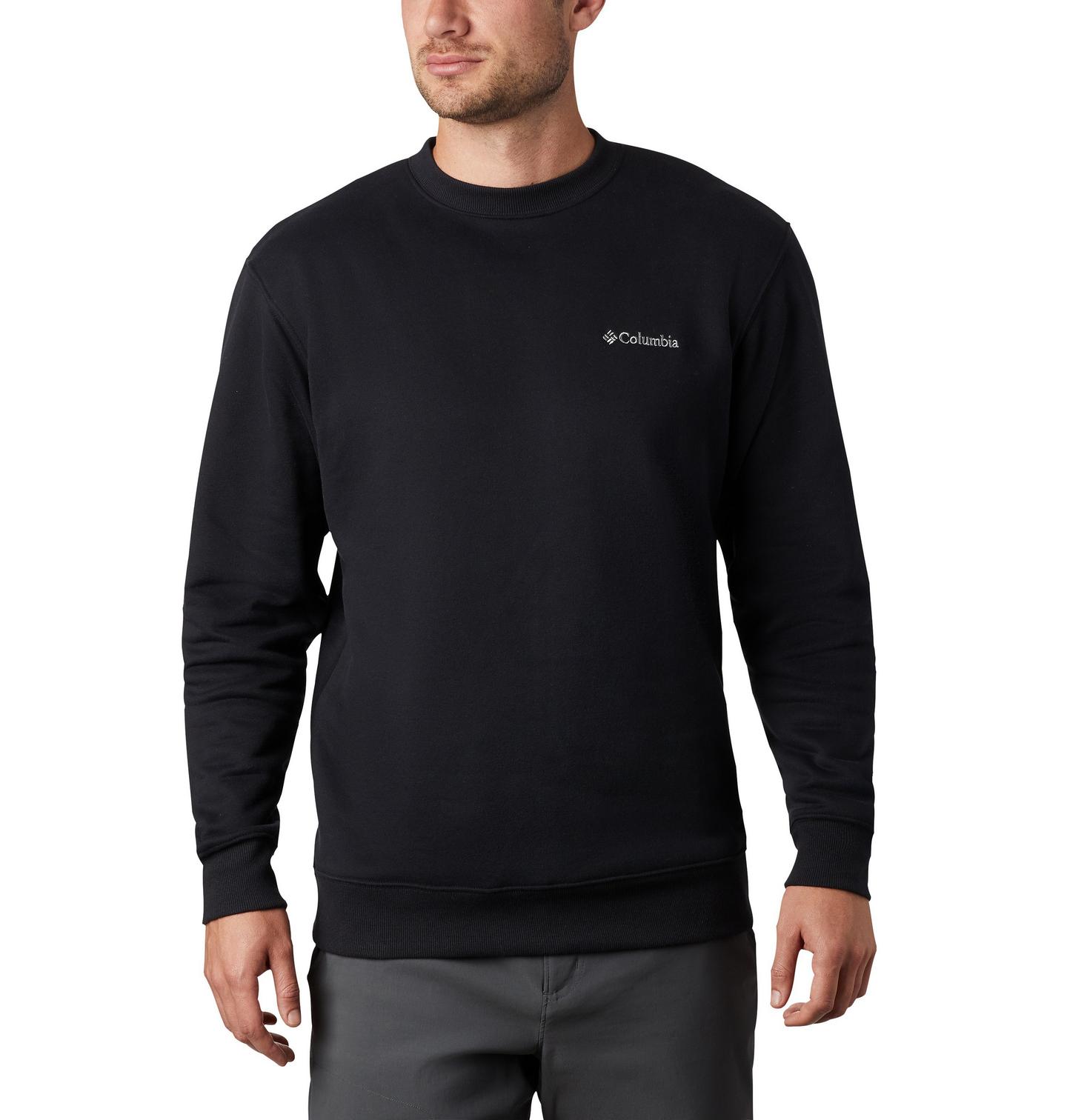 Мужской свитшот Columbia Hart Mountain II Crew Sweatshirt - Tall, цвет: Чёрный — фото 1