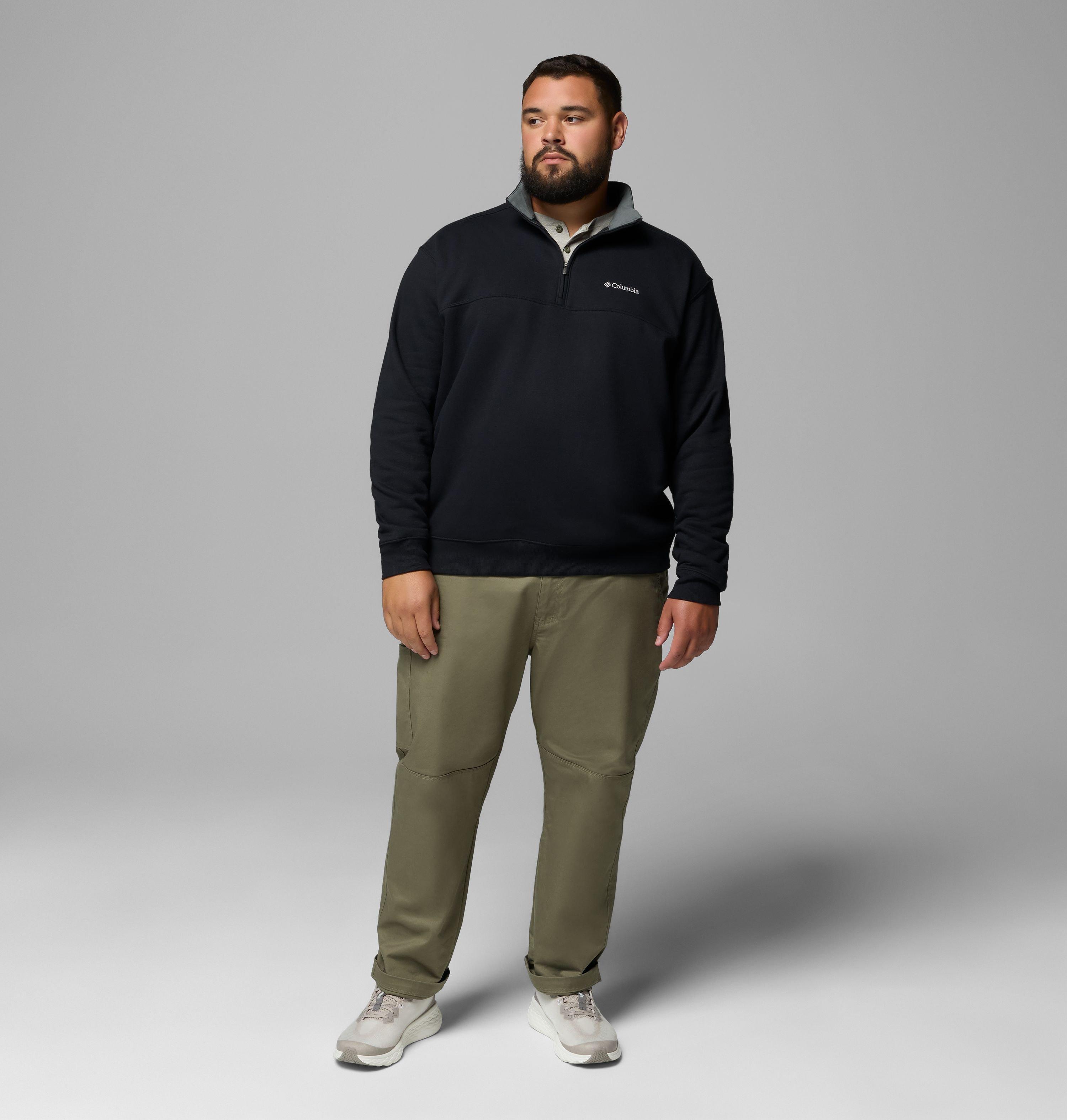 Chemise Homme Infroissable Grande Taille - Col Montant - Manches Longues - Coton/lin - Décontracté