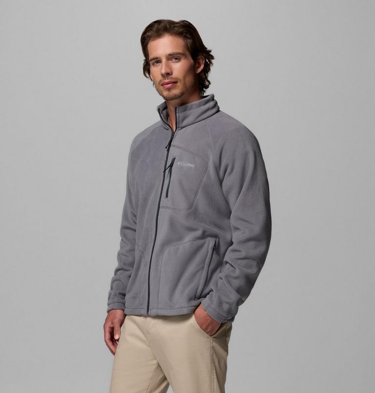 Men's Fast Trek II Full Zip Fleece, Color: City Grey, image 4