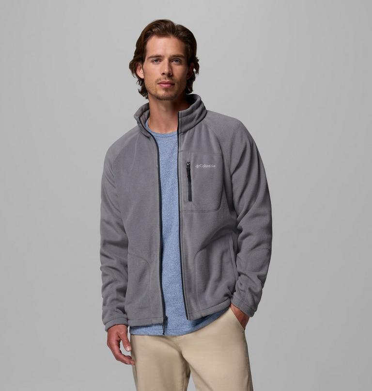 Men's Fast Trek II Full Zip Fleece, Color: City Grey, image 5