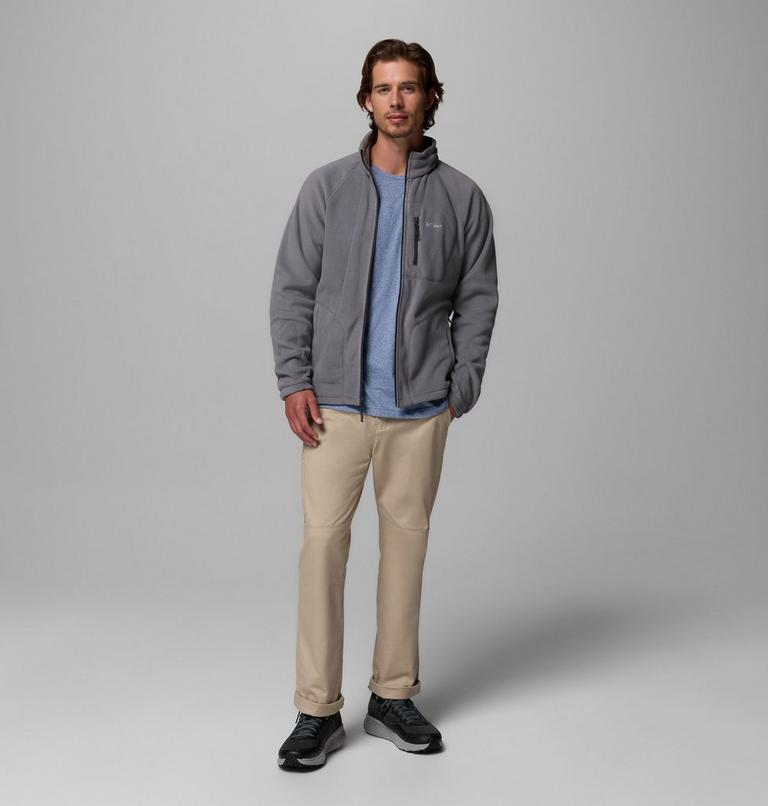 Men's Fast Trek II Full Zip Fleece, Color: City Grey, image 2