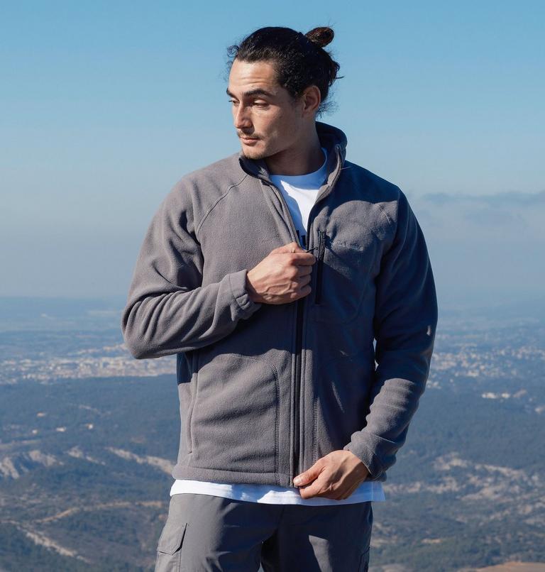 Men's Fast Trek II Full Zip Fleece, Color: City Grey, image 9