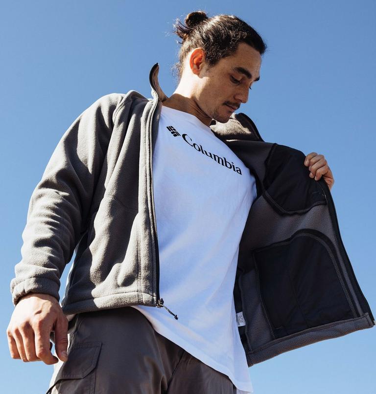 Men's Fast Trek II Full Zip Fleece, Color: City Grey, image 10