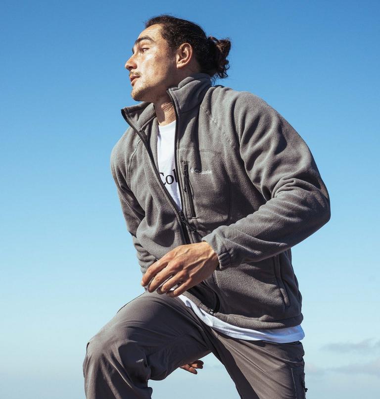 Men's Fast Trek II Full Zip Fleece, Color: City Grey, image 11
