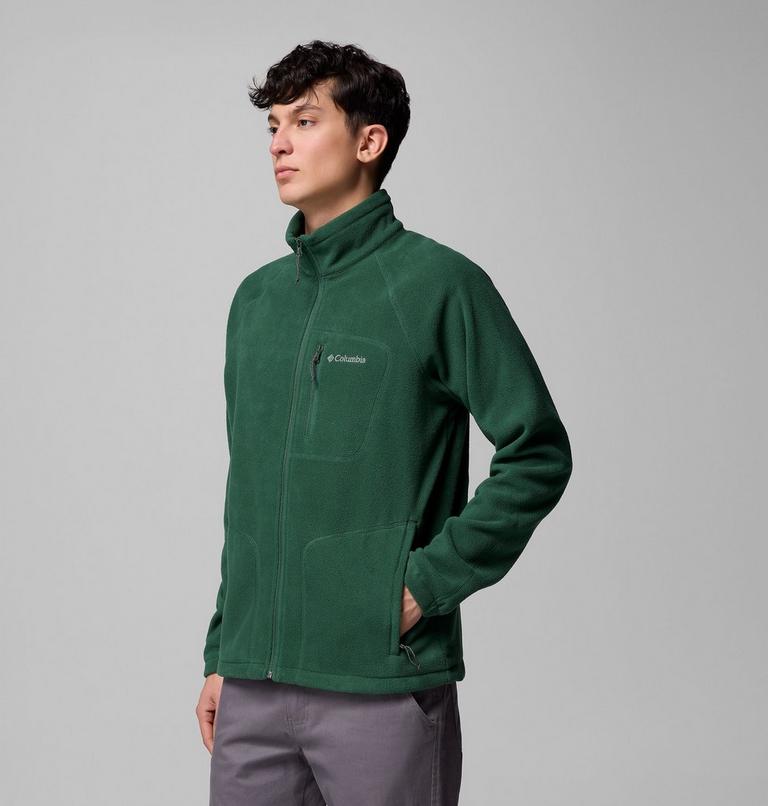 Men's Fast Trek II Full Zip Fleece, Color: Rain Forest, image 4
