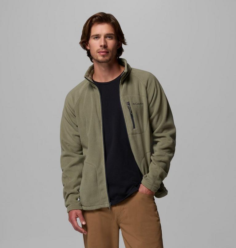 Men's Fast Trek II Full Zip Fleece, Color: Stone Green, image 4