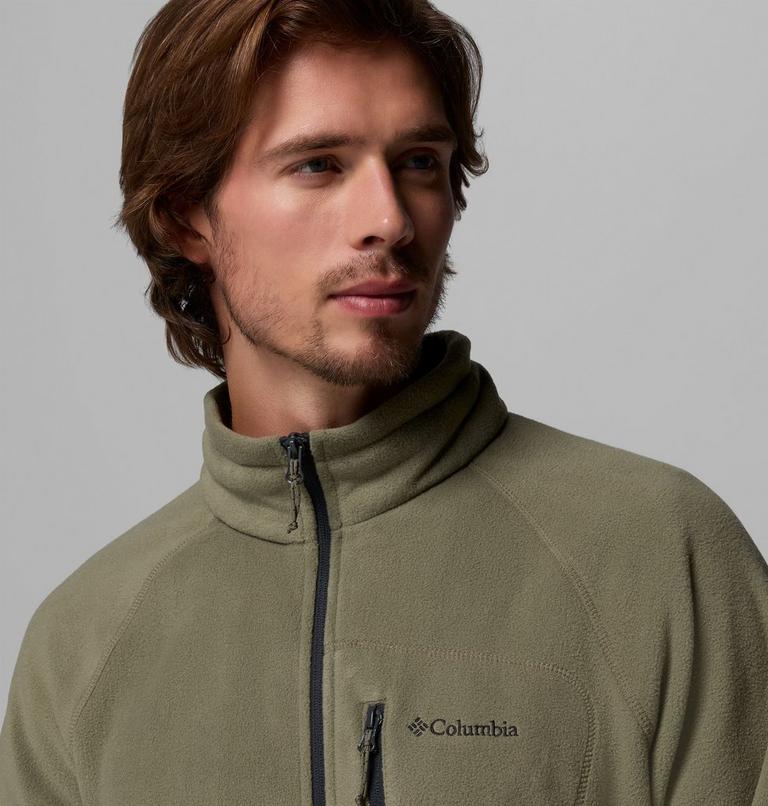 Men's Fast Trek II Full Zip Fleece, Color: Stone Green, image 5