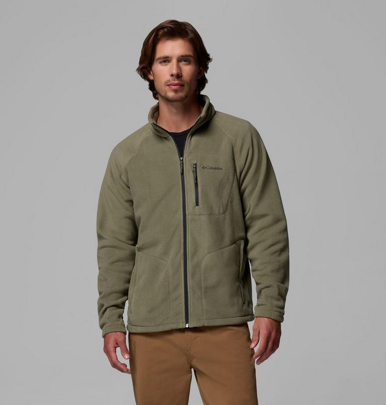 Men's Fast Trek II Full Zip Fleece, Color: Stone Green, image 1