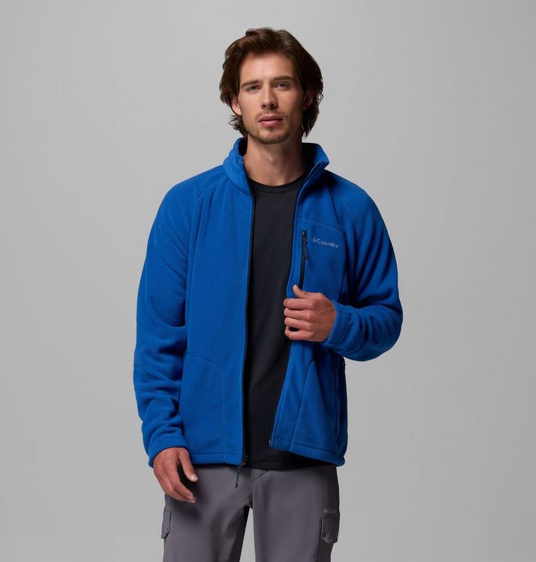 Men's Fast Trek II Full Zip Fleece, Color: Mountain Blue, image 5