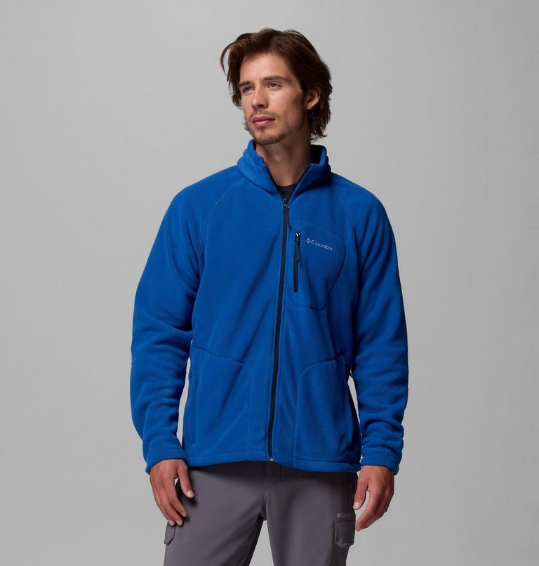 Men's Fast Trek II Full Zip Fleece, Color: Mountain Blue, image 1