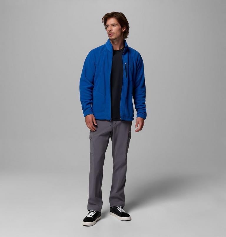 Men's Fast Trek II Full Zip Fleece, Color: Mountain Blue, image 2