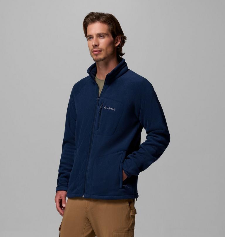 Men's Fast Trek II Full Zip Fleece, Color: Collegiate Navy, image 3