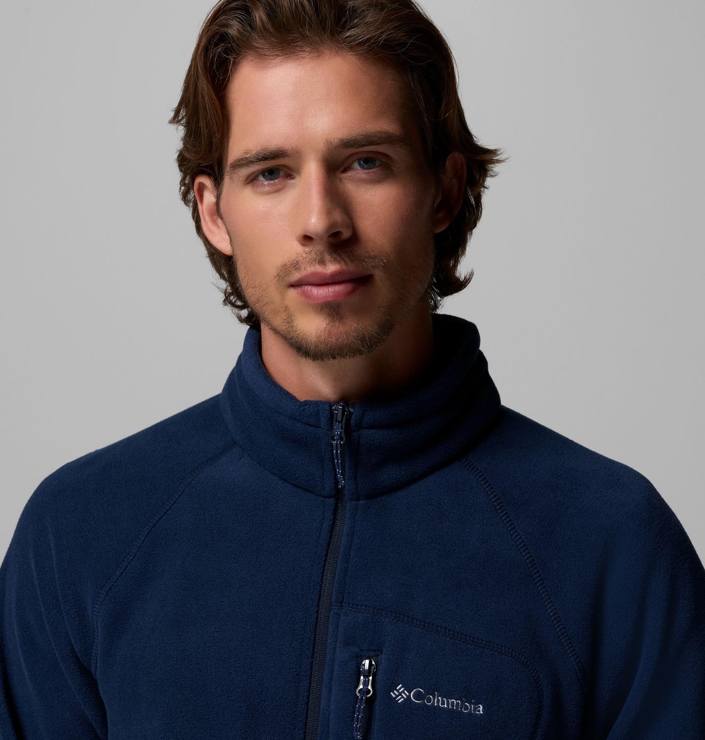Мужские куртки Columbia Fast Trek II Full Zip Fleece, цвет: Тёмно-синий — фото 4
