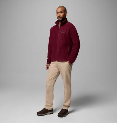 Men's Fast Trek II Full Zip Fleece, Color: Rich Wine, image 4