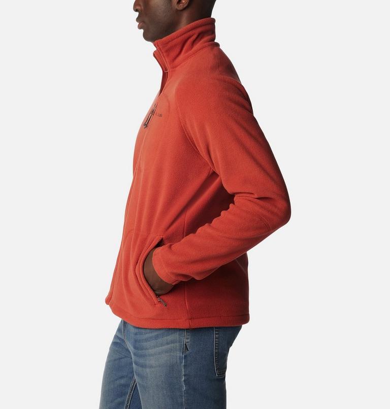 Men's Fast Trek II Full Zip Fleece, Color: Warp Red, image 3