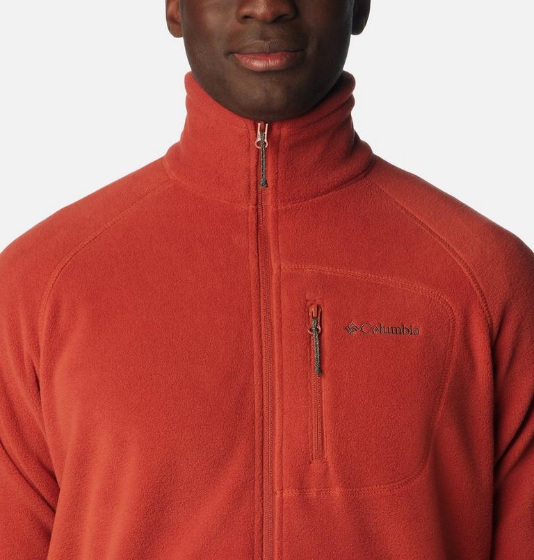 Men's Fast Trek II Full Zip Fleece, Color: Warp Red, image 4