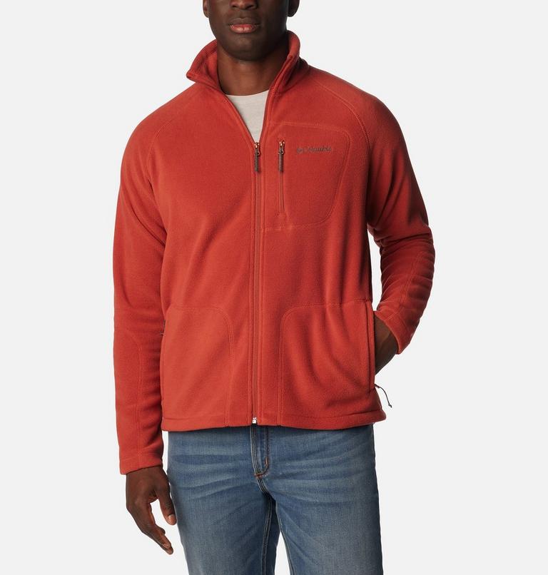 Men's Fast Trek II Full Zip Fleece, Color: Warp Red, image 1