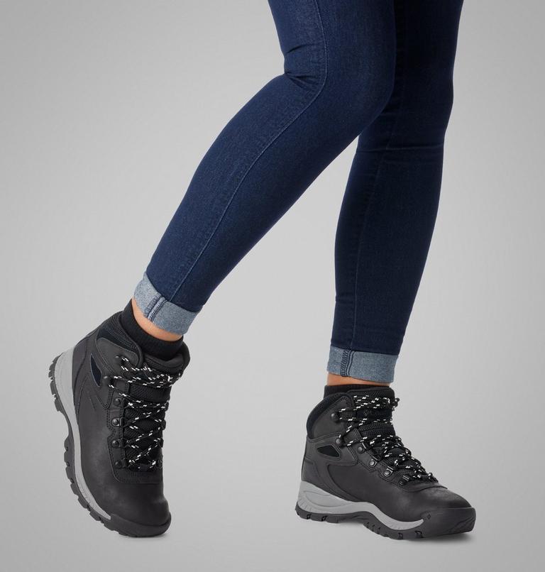 Women's Newton Ridge Plus Waterproof Hiking Boot, Color: Black, Chalk, image 10
