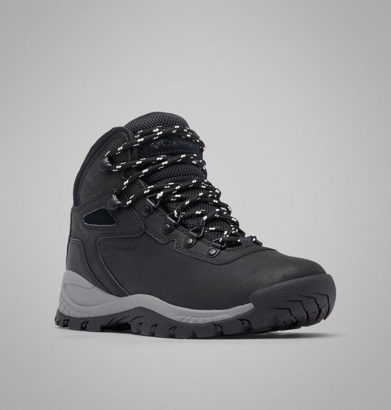 Women's Newton Ridge Plus Waterproof Hiking Boot, Color: Black, Chalk, image 3