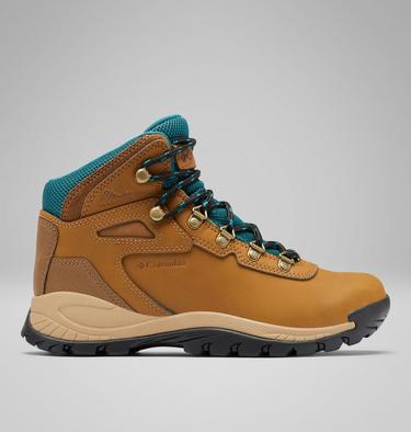 Women's Newton Ridge Plus Waterproof Hiking Boot, Color: Elk, River Blue, image 5