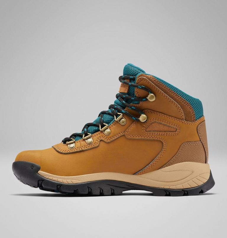 Women's Newton Ridge Plus Waterproof Hiking Boot, Color: Elk, River Blue, image 7