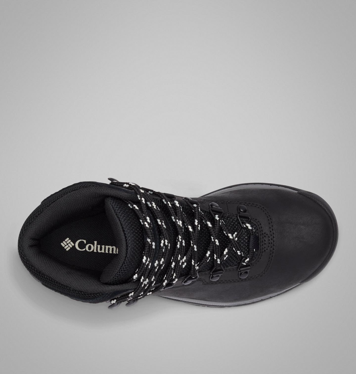 Женские ботинки Columbia Newton Ridge Plus Waterproof Hiking - Wide, цвет: Чёрный / Белый — фото 4