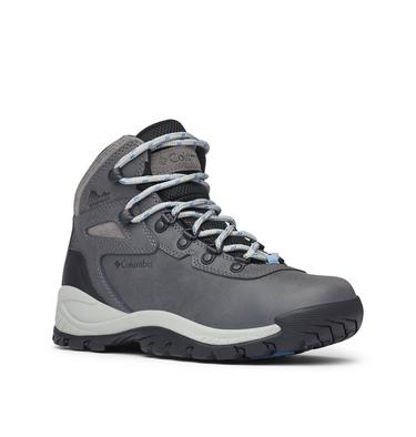 Women's Newton Ridge Plus Waterproof Hiking Boot - Wide, Color: Quarry, Cool Wave, image 2