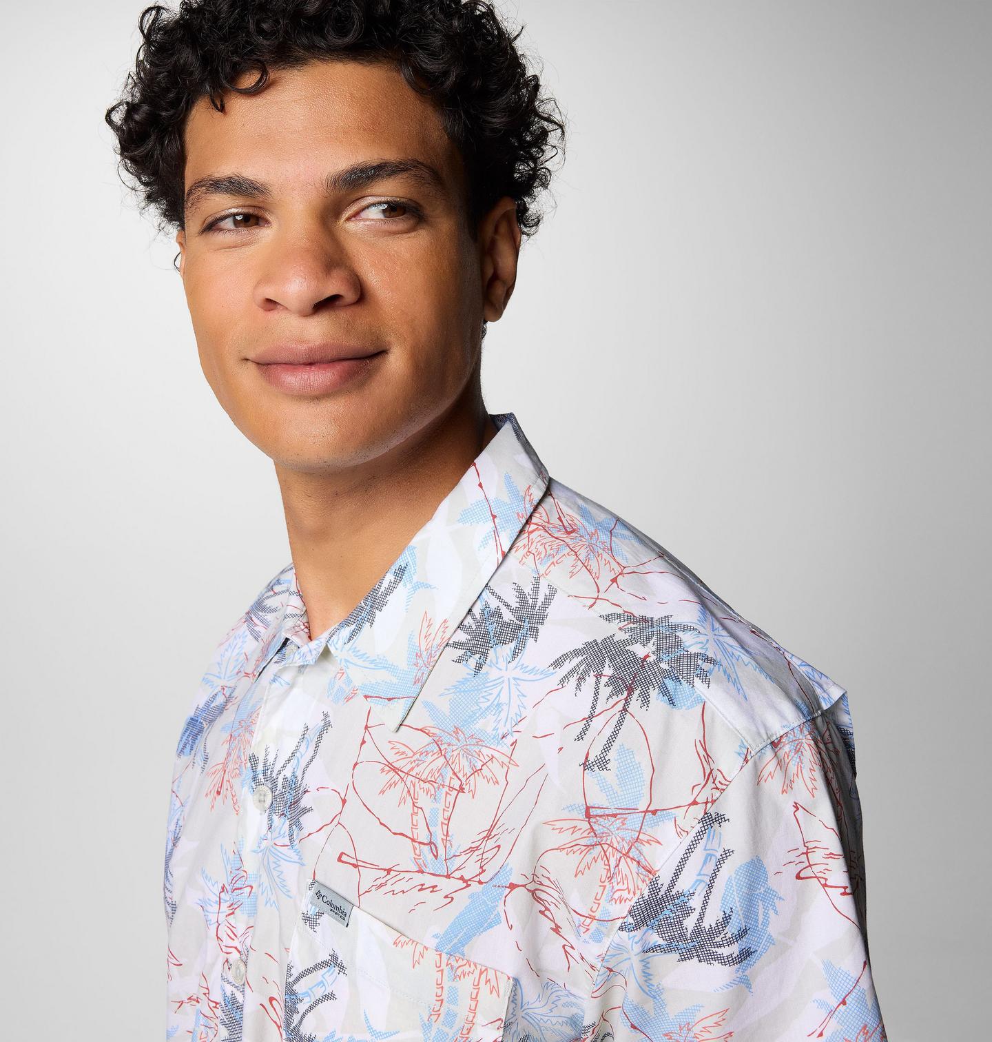 Мужская рубашка Columbia PFG Trollers Best™ Short Sleeve, цвет: Белый — фото 3