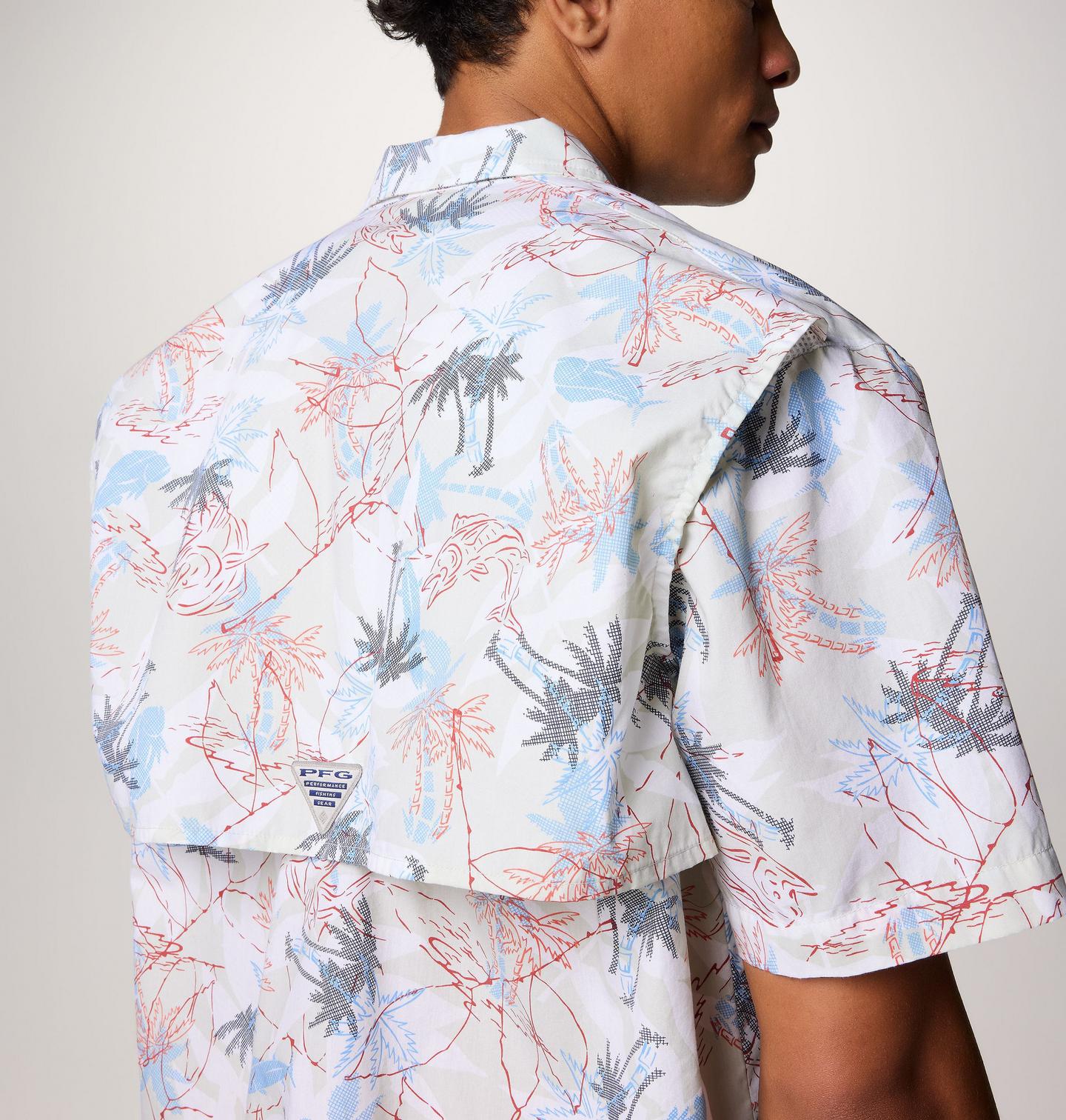 Мужская рубашка Columbia PFG Trollers Best™ Short Sleeve, цвет: Белый — фото 4