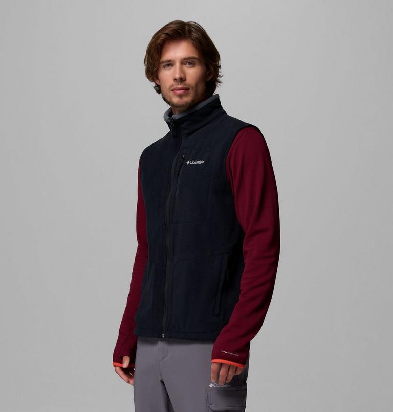 Men's Fast Trek Fleece Vest, Color: Black, image 4