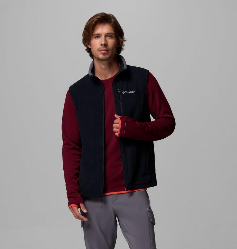 Men's Fast Trek Fleece Vest, Color: Black, image 5