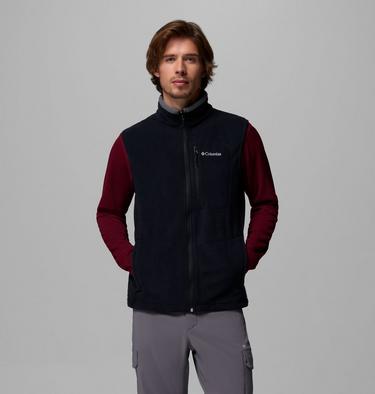 Men's Fast Trek Fleece Vest, Color: Black, image 1