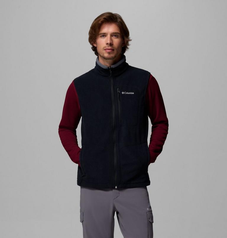 Men's Fast Trek Fleece Vest, Color: Black, image 1