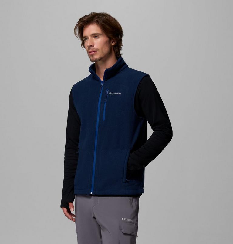 Men's Fast Trek Fleece Vest, Color: Collegiate Navy, image 4