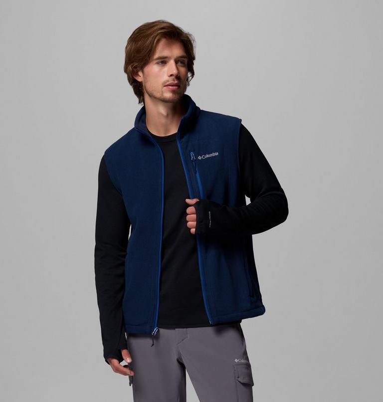 Men's Fast Trek Fleece Vest, Color: Collegiate Navy, image 5