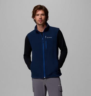 Men's Fast Trek Fleece Vest, Color: Collegiate Navy, image 3