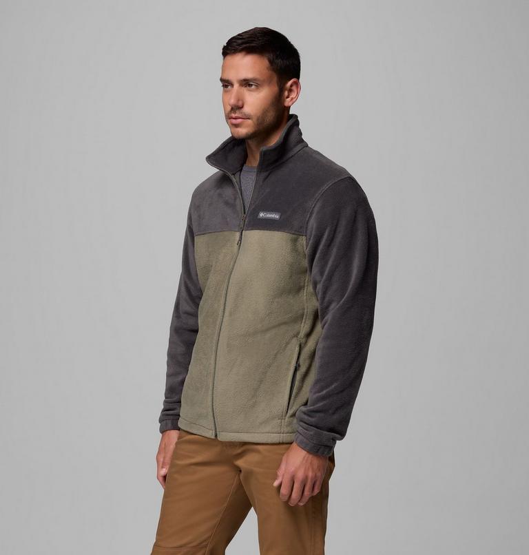 Men's Steens Mountain 2.0 Fleece, Color: Shark, Stone Green, image 4