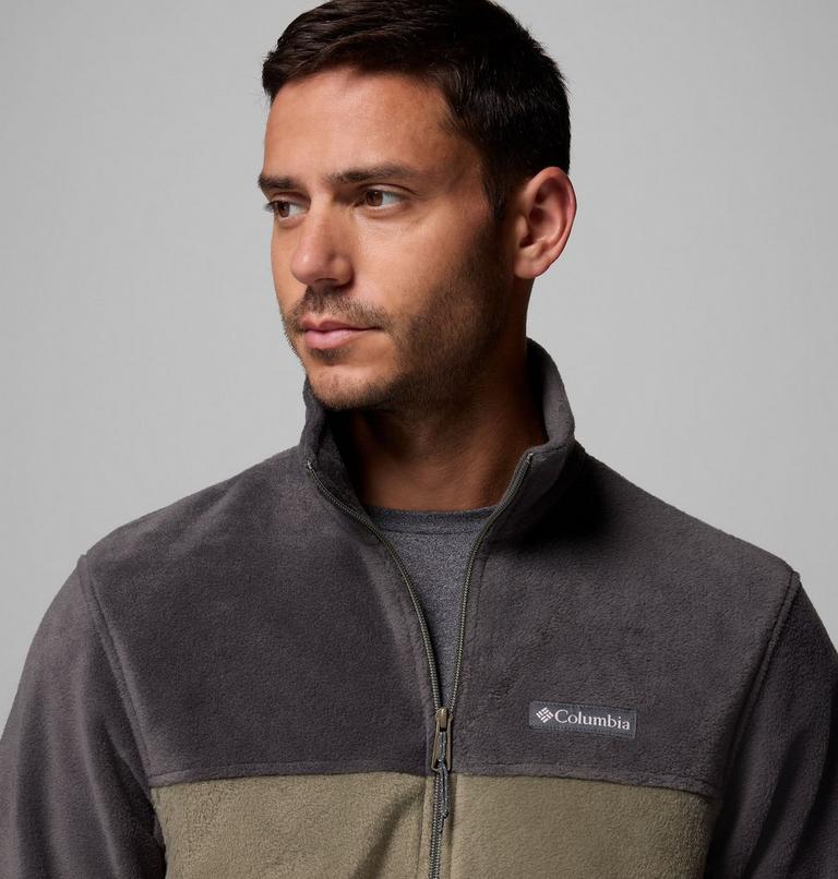 Men's Steens Mountain 2.0 Fleece, Color: Shark, Stone Green, image 6