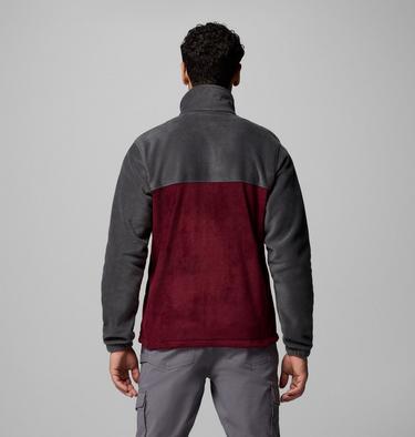 Men's Steens Mountain 2.0 Fleece, Color: Shark, Rich Wine, image 7