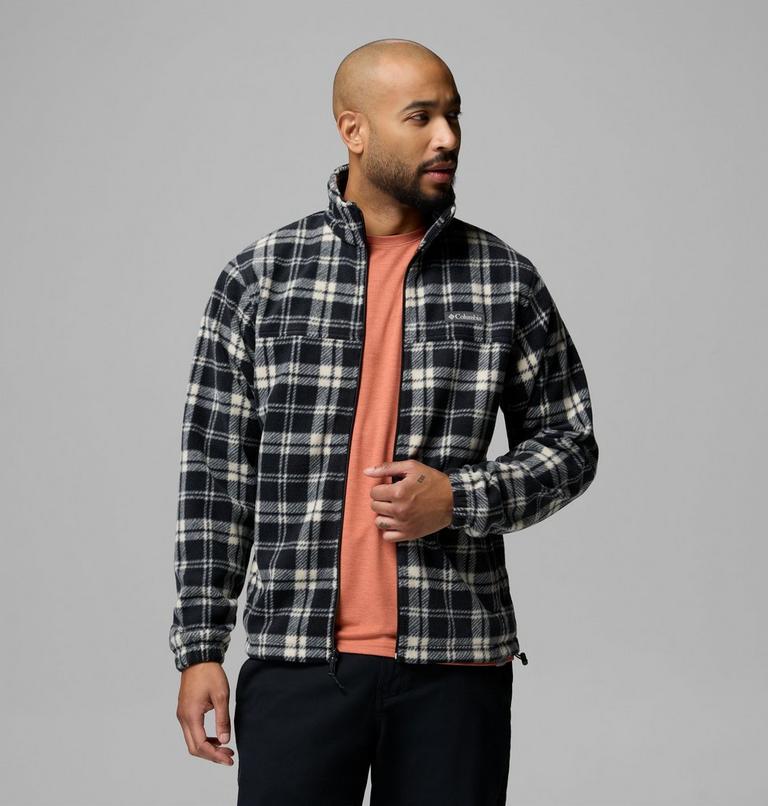 Chaqueta de polar Steens Mountain para hombre, Color: Black Plaided Tonal, image 5