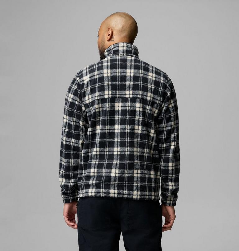 Chaqueta de polar Steens Mountain para hombre, Color: Black Plaided Tonal, image 3