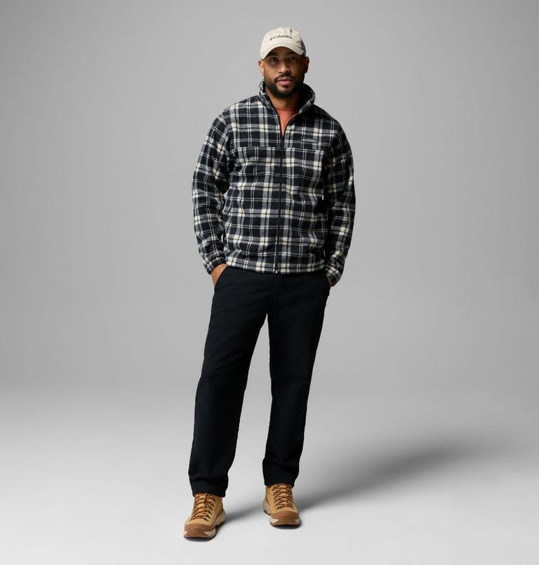 Chaqueta de polar Steens Mountain para hombre, Color: Black Plaided Tonal, image 2
