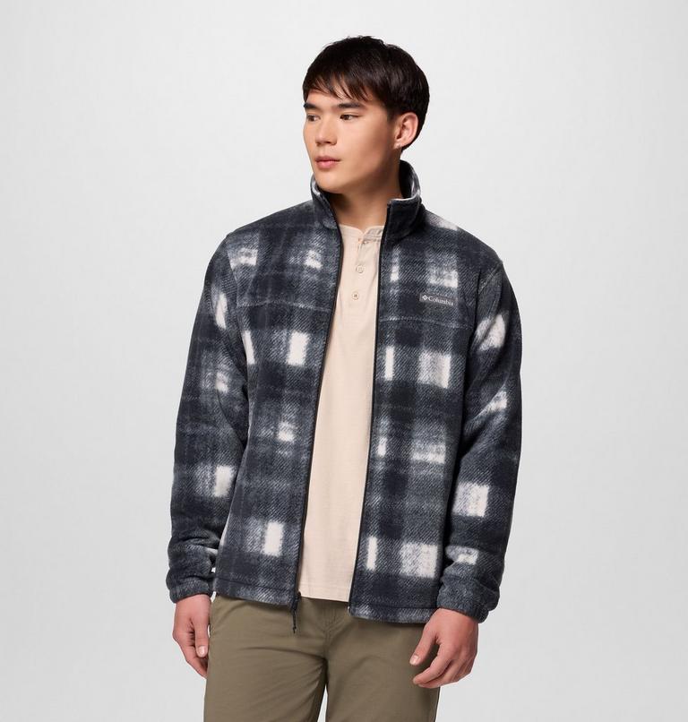 Men’s Steens Mountain Printed Fleece Jacket, Color: Chalk Omblur, image 5