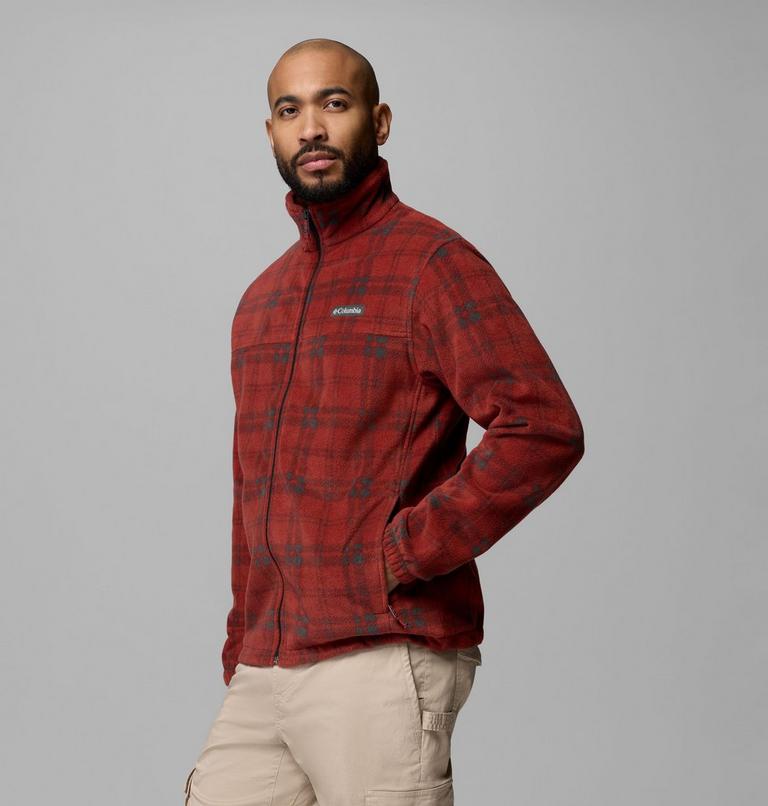 Steens Mountain Printed Jacket, Color: Red Oxide Plaided Tonal, Shark, image 4